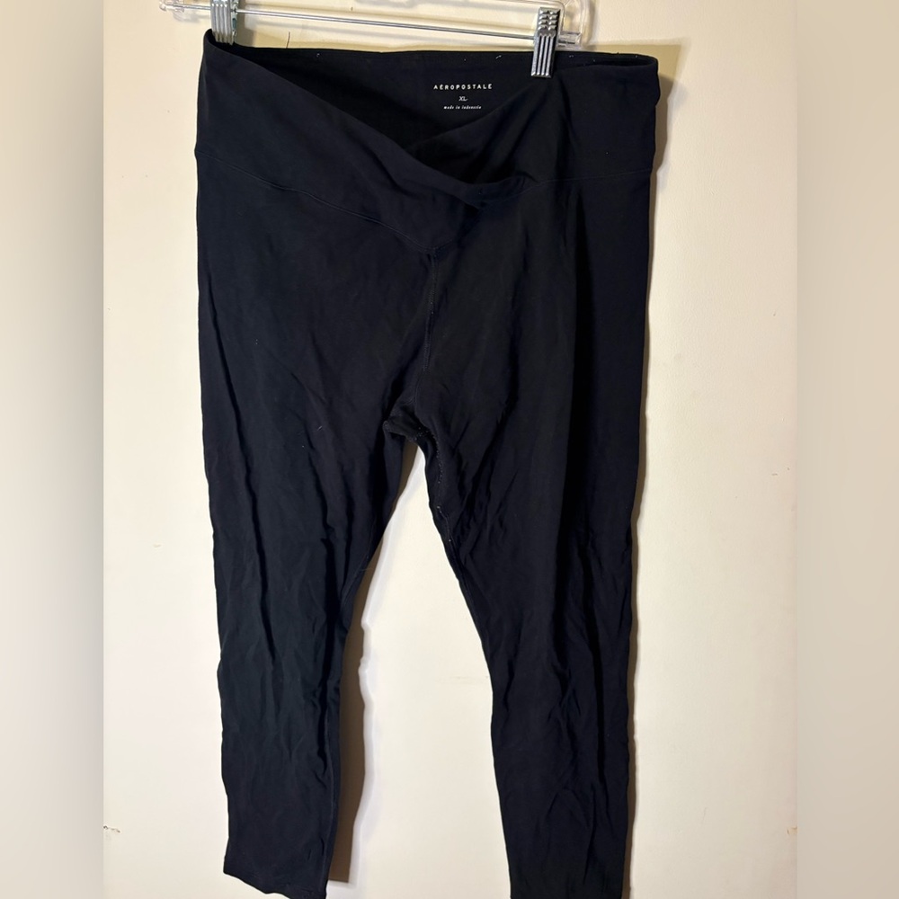 Aeropostale Cross over Black Leggings